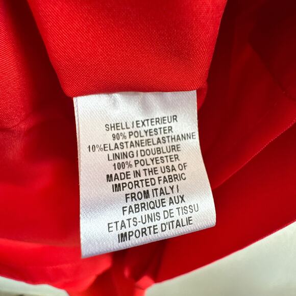 Milly June Ruffle Sleeve Red Cocktail Shift Dress Women’s Size 4 - Picture 6 of 14